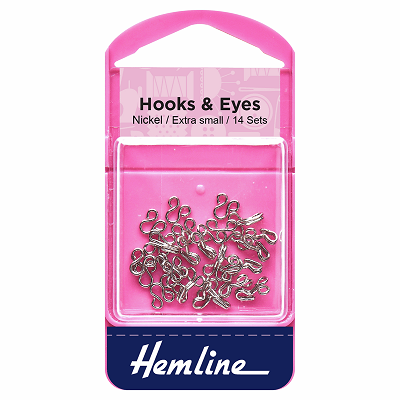 H400.0 Hooks and Eyes: Nickel - Size 0 